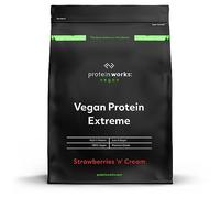 Protein Works - Vegan Protein Extreme , 29g Plant Based Protein , Added Vitamin Blend , 14 Servings , Strawberries 'n' Cream , 500g