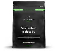 Protein Works - Vegan Soy Protein, Premium Soy Protein Isolate, Low Fat, No Added Sugar, 27g Protein, 100% Plant-Based Nutrition, Vanilla Crème, 66 Shakes, 2kg