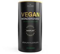 Protein Works - Vegan Wondershake, Multi-Award-Winning Vegan Protein Shake, QuadPlant Protein Blend, Ultra Smooth & Creamy, Low Calorie, Under 1g Fat & Sugar, 30 Servings, Banana Smooth, 750g