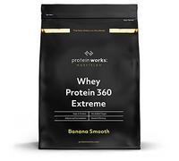 Protein Works - Whey Protein 360 Extreme, Premium Protein Blend, Whey Protein Isolate, Rich in BCAAs, Vitamins & Minerals, Glutamine, Digestive Enzymes, Banana Milkshake, 34 Servings, 1.2kg