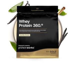 Protein Works | Whey Protein 360 - GOLD Innovation, Whey Protein Powder, Premium Tri-Protein Blend, Digestive Enzymes, 12 Vitamins & Minerals, French Vanilla, 20 Servings, 600g
