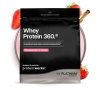 Protein Works | Whey Protein 360 - Platinum Innovation, Premium Whey Protein Blend, Electrolytes, Probiotics, Digestive Enzymes, 26 Vitamins & Minerals, Strawberries 'n' Cream, 17 Servings, 600g