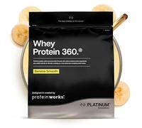 Protein Works | Whey Protein 360 - Platinum Innovation, Premium Whey Protein Blend, Electrolytes, Probiotics, Digestive Enzymes, 26 Vitamins & Minerals, Banana Milkshake, 17 Servings, 600g