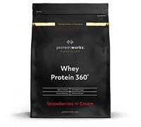 Protein Works - Whey Protein 360, Premium Whey Shake, Strawberries 'n' Cream, 20 Servings (600g), Whey Protein Powder Blend, No Added Sugar Protein Shake