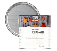 Protek Royal Metallics 125ml, Silver, High Quality Decorative Metallic Paint