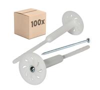 PROTEKTOR 100x Pre-Assembled Insulation Screw Plugs Ø8 x 200mm