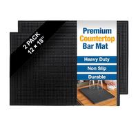 ProTensils Rubber Bar Mat - 45x30cm (18" x 12"), Bar Service Mat,Coffee Spill for Countertop (2 Pieces)