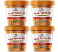 Protermars Instant Chicken & Mushroom Protein Soup, 25g, Low Carb, Gluten Free, No Allergens, Real Meat, Keto Friendly, 4 Pack