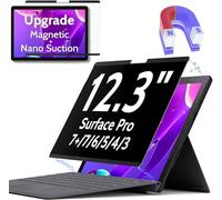 Protescreen 12.3 Inch Magnetic Privacy Screen Compatible With Surface Pro 7+/7/6/5/4/3, Removable Anti Blue Light Glare Filter, Black Security Private Apy Block Protector
