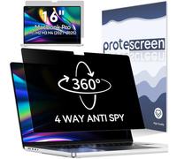 Protescreen 360° Privacy Filter for MacBook Pro 16-inch 2021-2024 (M1 M2 M3 M4), Mac Screen Protector, Anti Spy Anti-Glare Blue Light, 4-Way Laptop Privacy Screen Filter