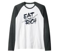 Protest EAT The Rich Socialist Anti Capitalism Tax Raglan Baseball Tee