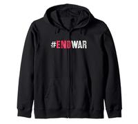 Protest END WAR Peace Humanity Anti Bombs Stop Violence Not Zip Hoodie