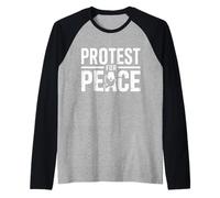 Protest for Peace Dove Symbol Social Justice Raglan Baseball Tee