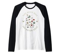 Protest Hate Never Made Any Nation Great Resist Floral Women Raglan Baseball Tee