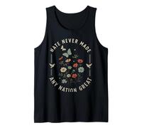Protest Hate Never Made Any Nation Great Resist Floral Women Tank Top