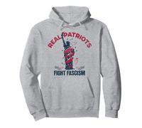 Protest Real Patriots Fight Fascism Eagle USA Freedom Pullover Hoodie