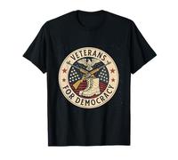Protest Veterans for Democracy Eagle Combat Boot Emblem Art T-Shirt