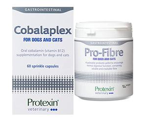 Protexin Veterinary Cobalaplex Chicken Flavoured Capsules, 60-Count & Pro-Fibre for Dogs and Cats, 500g