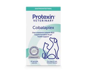 Protexin Veterinary Cobalaplex Vitamin B12 and B9 Supplement for Gut Health Cats and Dogs - 60 capsules