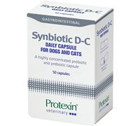 Protexin Veterinary Synbiotic D-C Daily probiotic and prebiotic capsules for dogs and cats (Pack of 1, 50 Capsules)