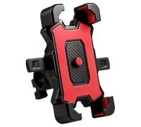 Prothens 360° Adjustable Motorcycle Phone Holder | Quick Release Handlebar Clamp for Motorcycles | Mountain Bike Accessories for Touring | Non-Slip Rotating MTB Attachment - Red