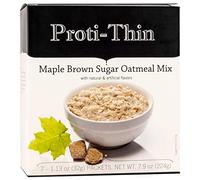 Proti-Thin High Protein Instant Maple Brown Sugar Oatmeal, 15g Protein, Low Calorie, Low Fat, Low Sugar, Ideal Protein Compatible, 7 Servings/Box