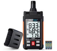 Protmex HT607 Temperature Humidity Meter High Precision Digital Hygrometer with Ambient, Relative Humidity, Dew Point, Wet Bulb Thermometer, Min/Max