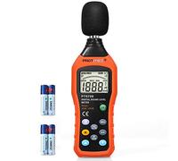 Protmex Portable Digital Sound Level Meter, 30-130dB Decibelmeter with Backlit LCD Display with 4 Batteries for Indoor/Outdoor Use