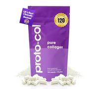 Proto-col Pure Collagen Supplement for Women, 2500mg Bioactive Collagen Peptides, Clinically Proven Type I & III Hydrolysed Anti-Ageing Formula for Skin, Hair, Nails & Joint Support, 120 Capsules