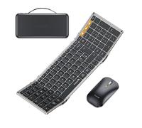 ProtoArc XKM01 Foldable Keyboard and Mouse, 2.4G Wireless+Dual Bluetooth