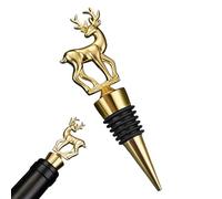 Protoence Deer Wine Bottle Stopper | Reusable Wine Beverage Bottle Stoppers,Reusable Champagne Sealer Corks for Wedding Birthday Thanksgiving Bar Party Decorations