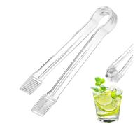 Protoence Food Tongs for Serving - Clear Serving Tong,Multi-Purpose Non-Slip Transparent Utensils for Appetizers Desserts Salads Snacks Parties Buffets Decorating Cakes Kitchen Finger Foods