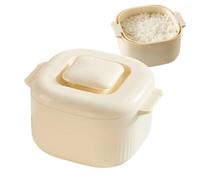 Protoence Microwave Rice Bowl | 1700ml Food Steamer Cookware,Food Serving Steamer | for Party Kitchen Home Restaurant Microwave Pasta Noodle Vegetables