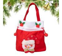 Protoence Small Christmas Treat Bag,Reusable Storage Pouch - Christmas Candy Wrapping Drawstring Bag - for Chocolate Toys Jelly Lollipops Preschool School Home Community Gathering