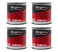 Proton Electric Fencing Tape Four Pack - 20mm x 200m, White Poly Tape 800m Total Horse Paddock Quality Durable Fencing