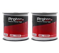 Proton Electric Fencing Tape Twin Pack - 20mm x 200m White Poly Tape Horse Paddock Quality Durable Fence
