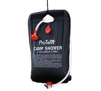 ProTool Solar Camping Shower 20L/40L - Portable Outdoor Shower Bag with Hose & Removable Shower Head - Solar Heated Water up to 45°C - Camping Shower for Beach, Garden, Festival & Campervan (20L)