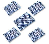 Prototype PCB Board for Arduino UNO, 5 Pack Blue FR-4 Experiment Shield with Plated Through Holes, Double Sided Prototyping Board for Arduino Uno R3/R4 DIY Electronics Projects