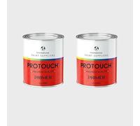 PROTOUCH 2x 1k Cellulose Primer High Build Primer Filler 1 Litre Ready To Spray RFU - Black
