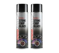PROTOUCH 2x Promatic Black Stone Chip Paint Aerosol Spray, 500ml, Corrosion Prevention, Weathering Resistance, Elasticity, Noise Insulation, Overcoatable