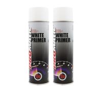 PROTOUCH 2x Promatic White Primer Spray Paint, 500ml, Fast Drying, for Wood, Metal, Aluminium