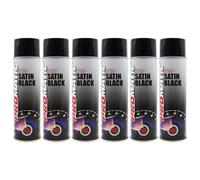 PROTOUCH 6x Promatic Satin Black Spray Paint, 500ml, Fast Drying, Weather/UV Resistant, Scratch/Impact Resistant