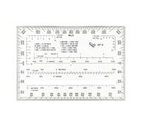 Protractor 1:5000 1:25000 Coordinate Scale Map with Clear Flexible Outer Edges 0-6400 Miles Coordinate Protractor Reading Land Navigations Topographical