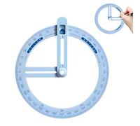 Protractor 360 Degree Geometry Teaching Tool, 360 Degree Protractor, Circle Measuring Ruler with Angle Position Pin for Accurate Angle Drawing, Math Class, DIY Projects Use