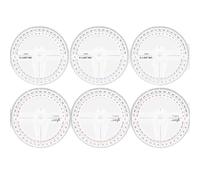 Protractor, 6-Piece 360 Degree Geometry Tool Set, 10cm Diameter Protractors for Students, Teachers, Engineers, Artists and Office Use, Geometry Sets for Secondary School
