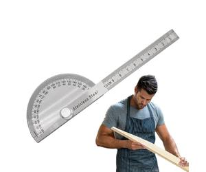 Protractor Angle Detector, Woodworking Ruler with 0-180 Degree - Woodworking Ruler, Angle Measuring Tool, Mathematical Protractor for Measuring Angle