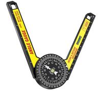 Protractor Angle Finder, 360° Miter Protractor Aluminum with High Accuracy Bubble Level Angle Finder Ruler for Carpenters and All Building Trades