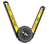 Protractor Angle Finder, 360° Miter Protractor Aluminum with High Accuracy Bubble Level Angle Finder Ruler for Carpenters and All Building Trades, Metal
