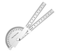 Protractor Angle Finder Ruler with 0-180 Degrees,Adjustable Round Head Scale Stainless Steel Precision Measuring Tool for Woodworking Metalworking Construction Engineering Home Renovation Crafts