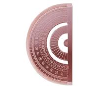 Protractor, Practical Measuring Tool for Angles, 180 Degree Measuring Device Made of Metal for Woodwork, Technical Drawing, School